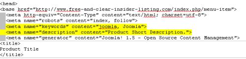 Codigo ejemplo meta tags virtuemart