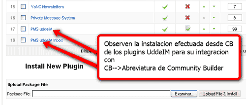 Instalacion Plugins uddeIM en CB